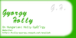 gyorgy holly business card